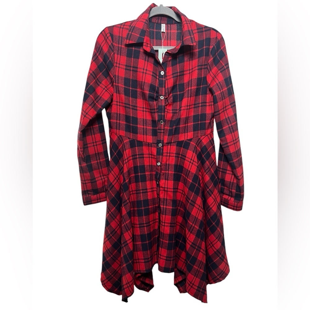 Plaid Handkercheif Hem Dress